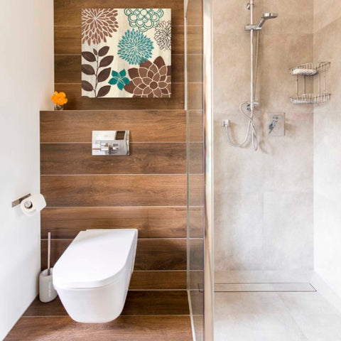 Image of 'Abstract Garden Blue I' by Veronique Charron, Canvas Wall Art,18 x 18