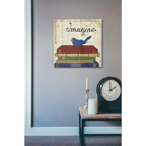 Image of 'Bird Inspiration Imagine' by Elyse DeNeige, Canvas Wall Art,18 x 18
