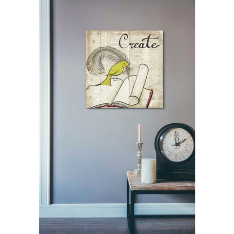 Image of 'Bird Inspiration Create' by Elyse DeNeige, Canvas Wall Art,18 x 18