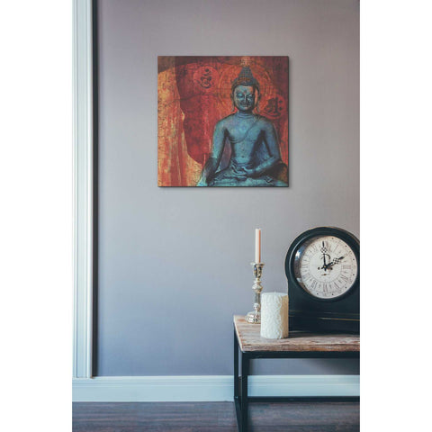 Image of 'Blue Buddha' by Elena Ray Canvas Wall Art,18 x 18