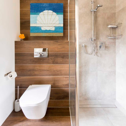 Image of 'Beachscape Shell v2' by Michael Mullan, Canvas Wall Art,18 x 18