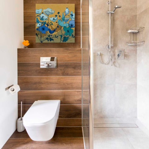 Image of 'Birdy Birdy Royal Blue' by Shirley Novak, Canvas Wall Art,18 x 18