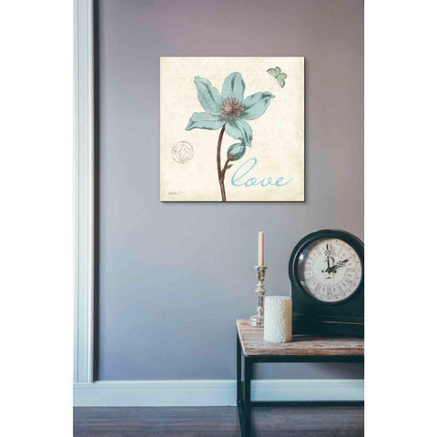 Image of 'Touch of Blue IV - Love' by Katie Pertiet, Canvas Wall Art,18 x 18