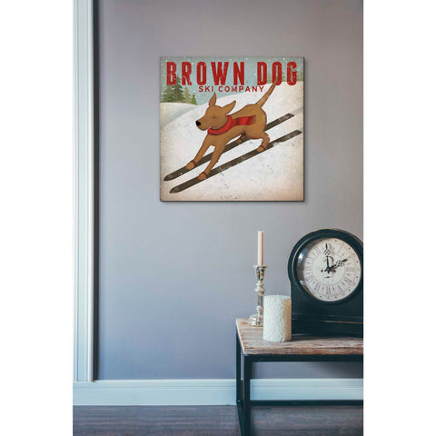 Image of 'Brown Dog Ski Co' by Ryan Fowler, Canvas Wall Art,18 x 18