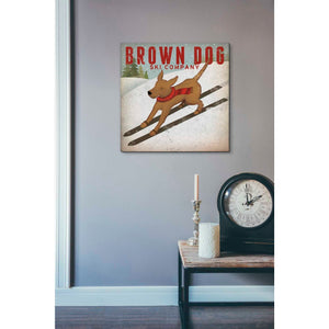 'Brown Dog Ski Co' by Ryan Fowler, Canvas Wall Art,18 x 18