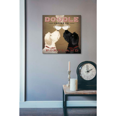 Image of 'Doodle Coffee Double IV Portland' by Ryan Fowler, Canvas Wall Art,18 x 18