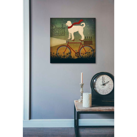 Image of 'White Doodle on Bike Summer' by Ryan Fowler, Canvas Wall Art,18 x 18
