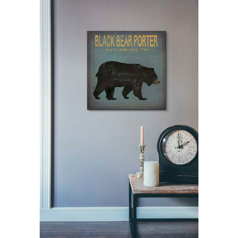 Image of 'Black Bear Porter' by Ryan Fowler, Canvas Wall Art,18 x 18