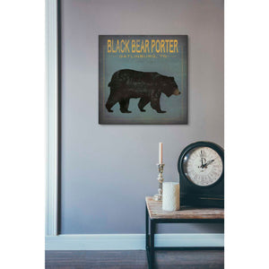 'Black Bear Porter' by Ryan Fowler, Canvas Wall Art,18 x 18