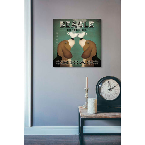 Image of 'Beagle Coffee Co Chicago' by Ryan Fowler, Canvas Wall Art,18 x 18