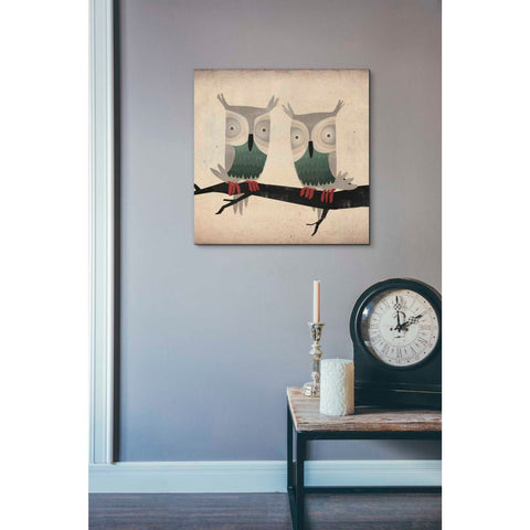 Image of 'Tan Owls Square' by Ryan Fowler, Canvas Wall Art,18 x 18