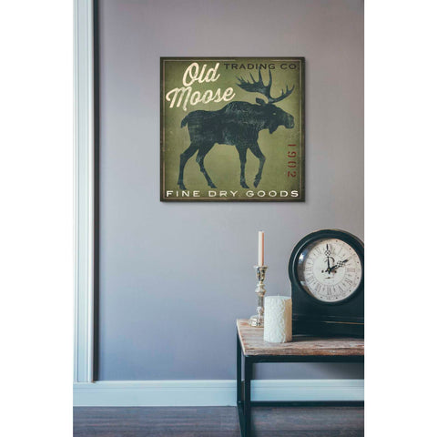 Image of 'Old Moose Trading Co. - green' by Ryan Fowler, Canvas Wall Art,18 x 18