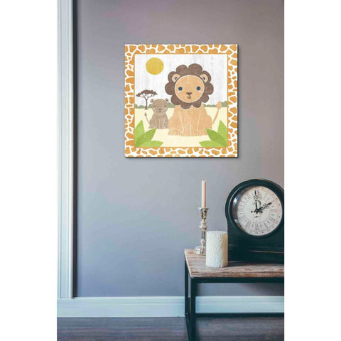 Image of 'Safari Fun Lion' by Moira Hershey, Canvas Wall Art,18 x 18