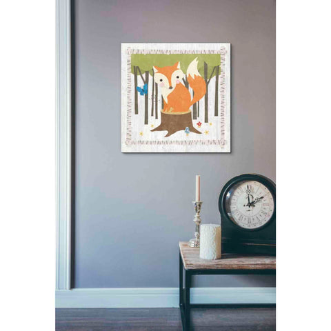 Image of 'Woodland Hideaway Fox' by Moira Hershey, Canvas Wall Art,18 x 18