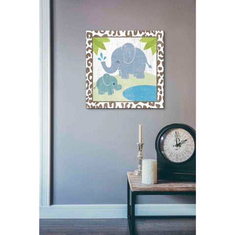 Image of 'Safari Fun Elephant' by Moira Hershey, Canvas Wall Art,18 x 18