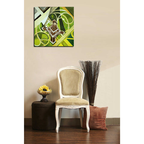 Image of 'La Tour Eiffel et Jardin du Champ de Mars' by Robert Delaunay Canvas Wall Art,18 x 18