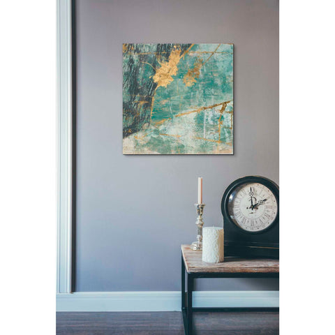 Image of 'Teal Lace I' by Jennifer Goldberger Giclee Canvas Wall Art