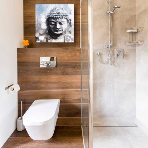 Image of 'Peaceful Buddha I' by Linda Woods, Canvas Wall Art,18 x 18