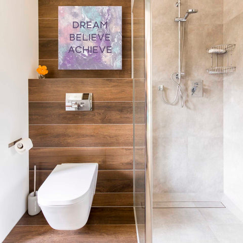 Image of 'Dream, Believe, Achieve' by Linda Woods, Canvas Wall Art,18 x 18