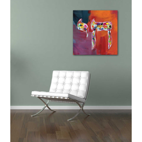 Image of 'Chai of Colors' by Linda Woods, Canvas Wall Art,18 x 18