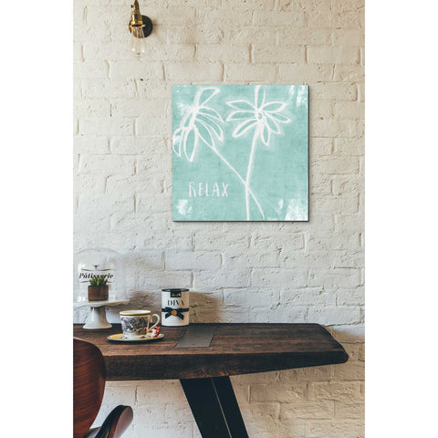 Image of 'Relax Mint' by Linda Woods, Canvas Wall Art,18 x 18