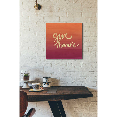 Image of 'Give Thanks' by Linda Woods, Canvas Wall Art,18 x 18
