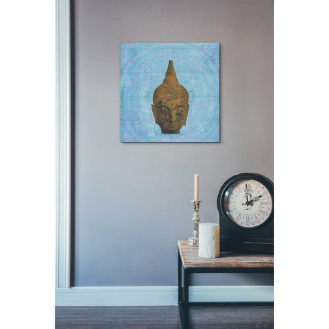 Image of 'Buddha on Blue' by Elena Ray Canvas Wall Art,18 x 18