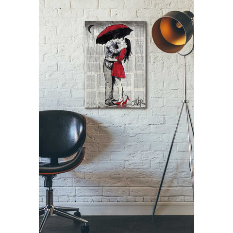 Image of 'Red Rainy Love' by Loui Jover, Canvas Wall Art,18 x 26