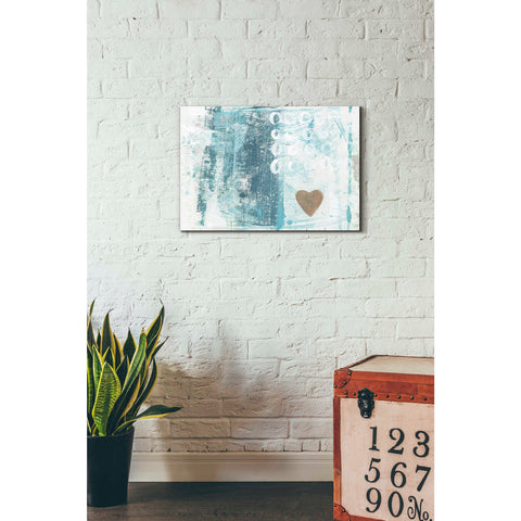 Image of 'Heart In The Sand' by Linda Woods, Canvas Wall Art,18 x 26