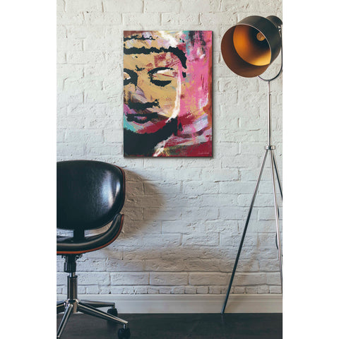 Image of 'Painted Buddha III' by Linda Woods, Canvas Wall Art,18 x 26