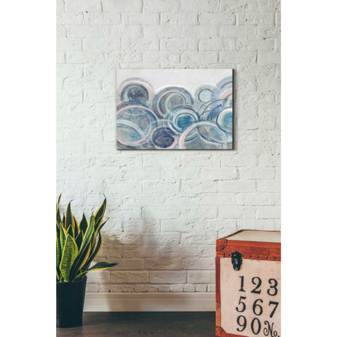 Image of 'Variation Blue Grey Pink' by Silvia Vassileva, Canvas Wall Art,18 x 26