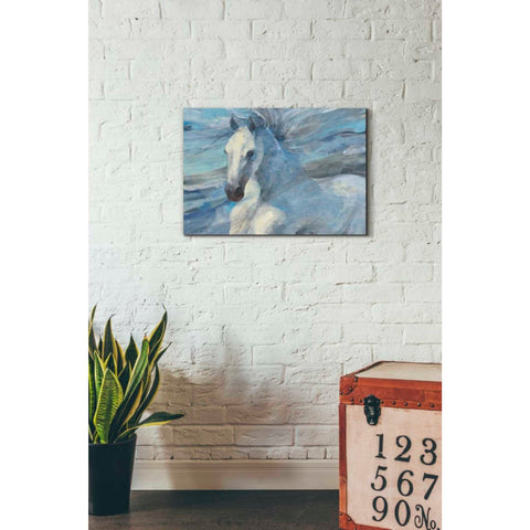 Image of 'Poseidon Indigo' by Albena Hristova, Canvas Wall Art,26 x 18