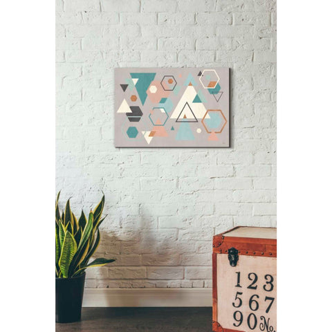 Image of 'Abstract Geo I Gray' by Veronique Charron, Canvas Wall Art,26 x 18