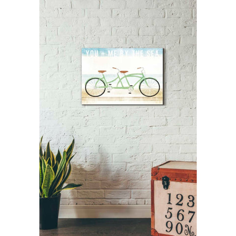 Image of 'Beach Cruiser Tandem v2' by Michael Mullan, Canvas Wall Art,26 x 18