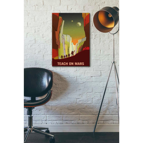 Image of 'Mars Explorer Series: Teach on Mars" Space Canvas Wall Art,18 x 26