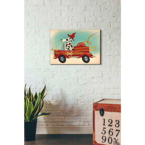 Image of 'K9 Fire Department' by Ryan Fowler, Canvas Wall Art,18 x 26