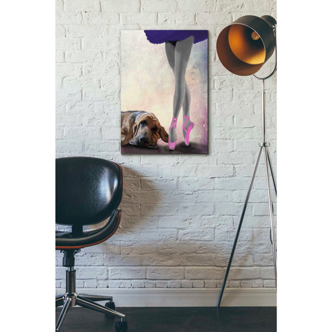 Image of 'Bloodhound And Ballet Dancer' by Fab Funky Giclee Canvas Wall Art