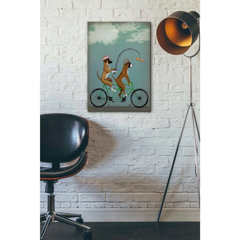 Image of 'Boxer Tandem' by Fab Funky Giclee Canvas Wall Art