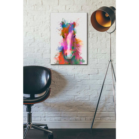 Image of 'Horse Portrait 2 Rainbow Splash' by Fab Funky Giclee Canvas Wall Art