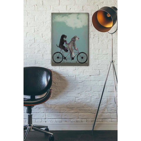 Image of 'Schnauzer Tandem' by Fab Funky Giclee Canvas Wall Art
