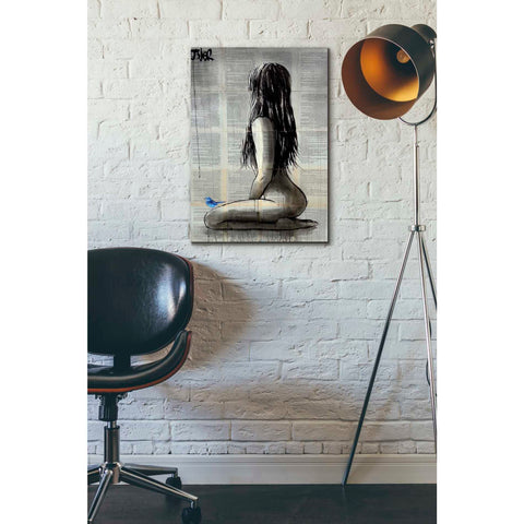 Image of 'Bluebird Whisper' by Loui Jover, Canvas Wall Art,18 x 26