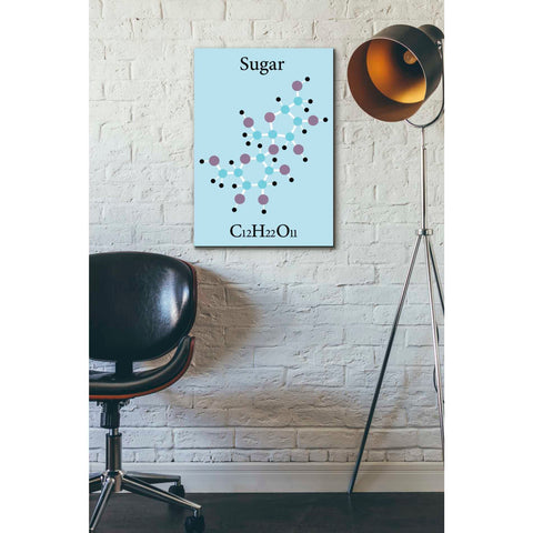 Image of 'Sugar Molecule' Canvas Wall Art,18 x 26