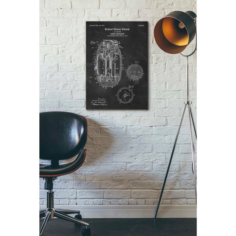 Image of 'Hand Grenade Blueprint Patent Chalkboard' Canvas Wall Art,18 x 26