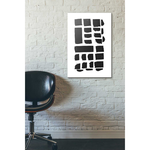 Image of 'Black and White Pattern II' by Linda Woods, Canvas Wall Art,18 x 26