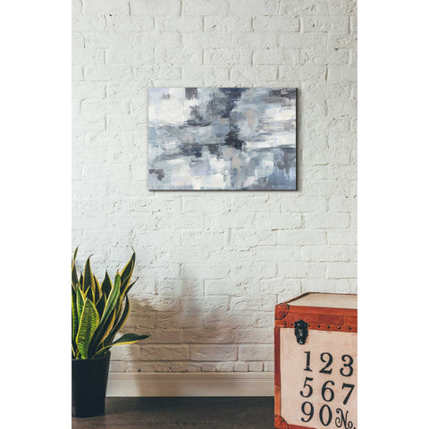 Image of 'In The Clouds Indigo and Grey' by Silvia Vassileva, Canvas Wall Art,18 x 26