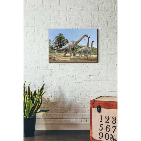 Image of 'Brachiosaurus' Canvas Wall Art,18 x 26