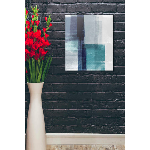 Image of 'Blue Abstract V' by Linda Woods, Canvas Wall Art,20 x 24