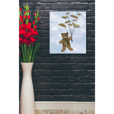 Image of 'Bear with Book Butterflies' by Fab Funky Giclee Canvas Wall Art