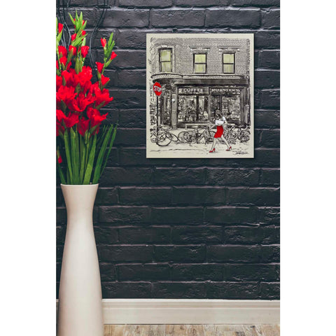 Image of 'The Coffee Roasters Place' by Loui Jover, Canvas Wall Art,20 x 24