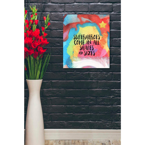 Image of 'Superheroes Come In All Shapes' by Linda Woods, Canvas Wall Art,20 x 24